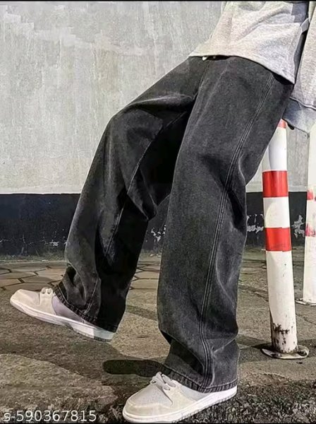 Baggy Mens Dark GREY Jeans